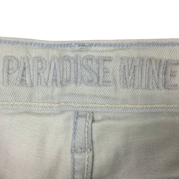 NWT Aritzia Paradise Mine Distressed Denim Low Rise Stretch Shorts Size 29 - Picture 3 of 8
